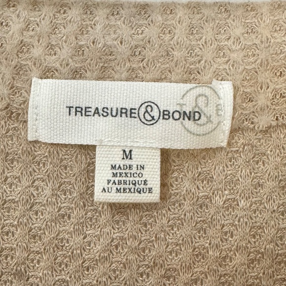 🔹TREASURE & BOND Tan Oatmeal Boat Neck Long Sleeve Sweater - Picture 4 of 7